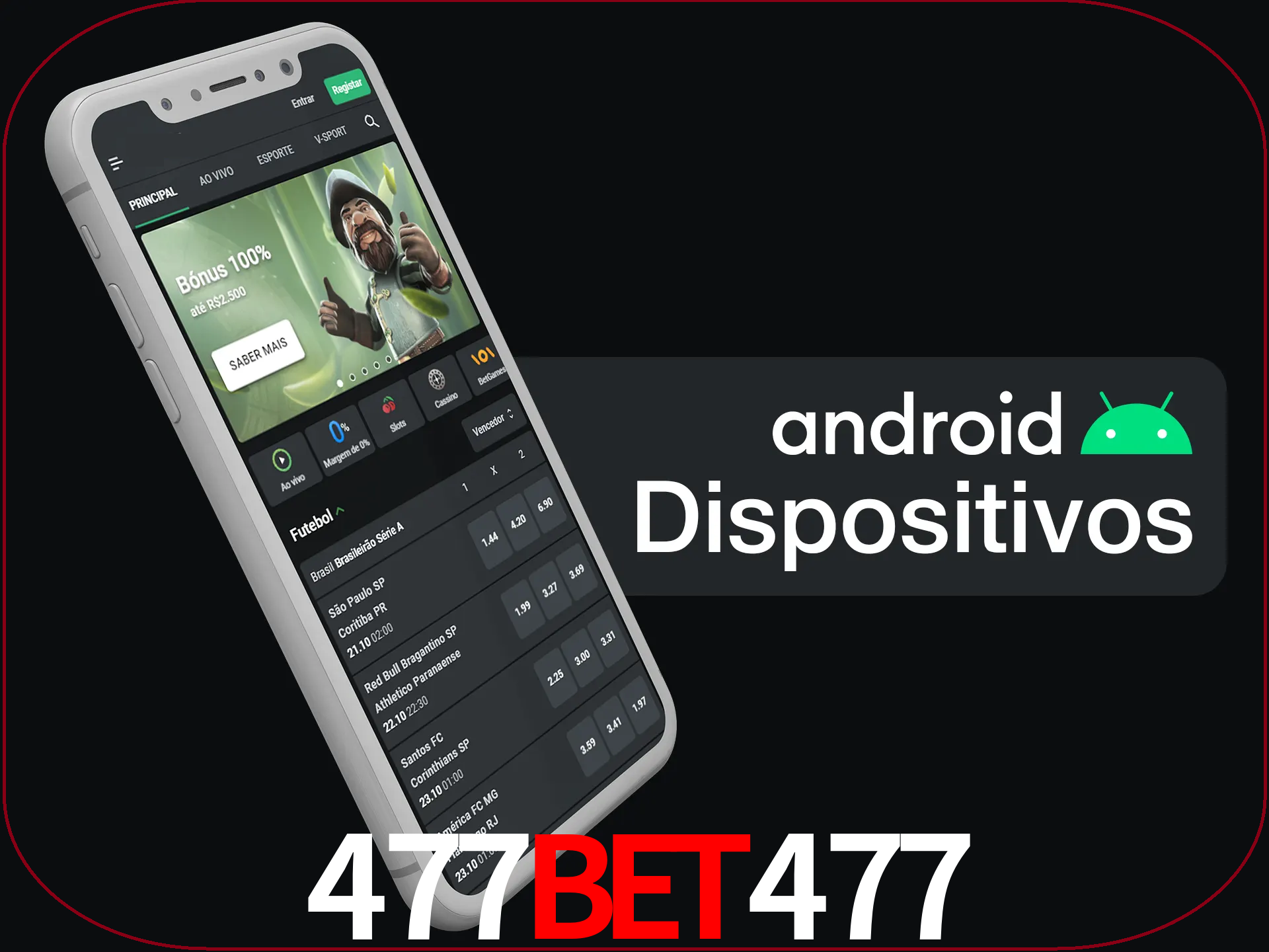 O aplicativo suporta a maioria de todos os dispositivos Android.