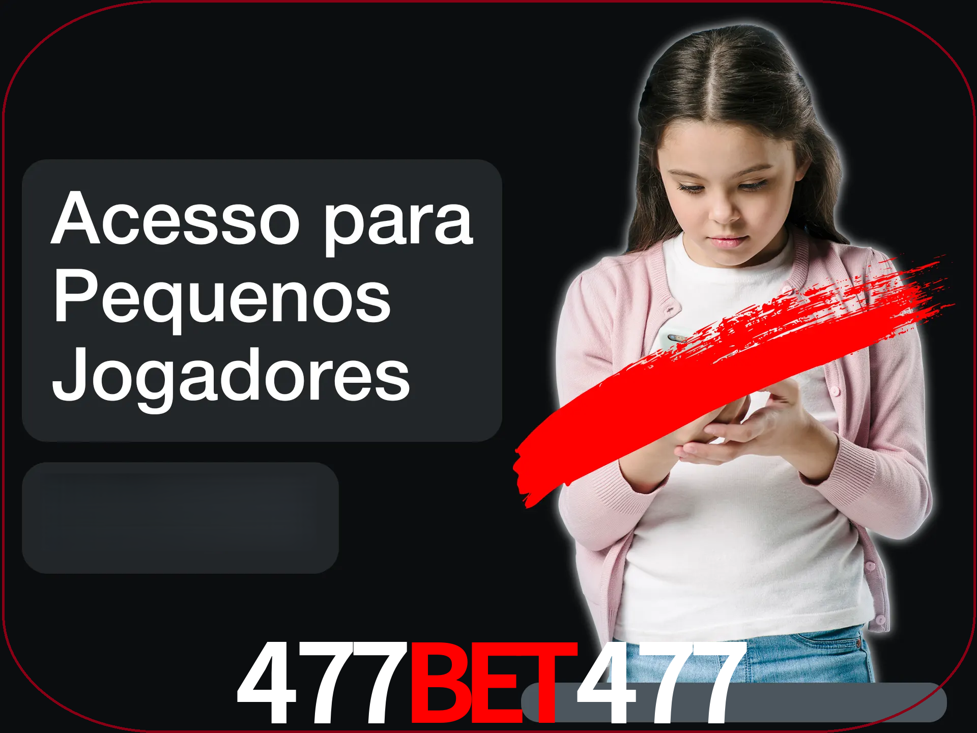 As crianças não podem jogar jogos de cassino.